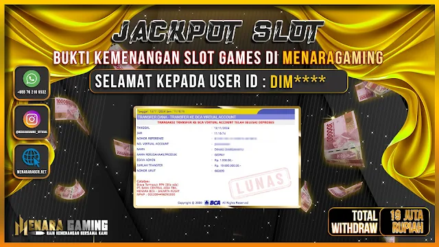 Gambar artikel: MENARAGAMING JACKPOT SLOT PP Rp.19.000.000,- LUNAS